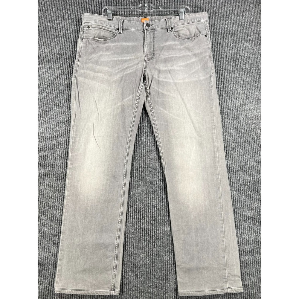 Hugo Boss Orange Jeans Mens Size 38x31 Gray Preppy Denim Casual Comfort Slim